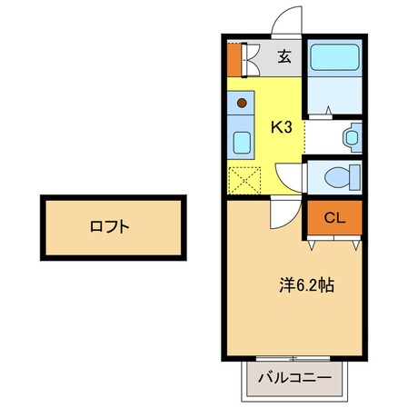 パルテネール北及　Ｓ・Ｎの物件間取画像